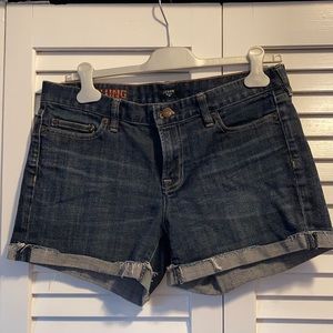J. Crew Cutoff Jean Shorts Hipslung Sz 8